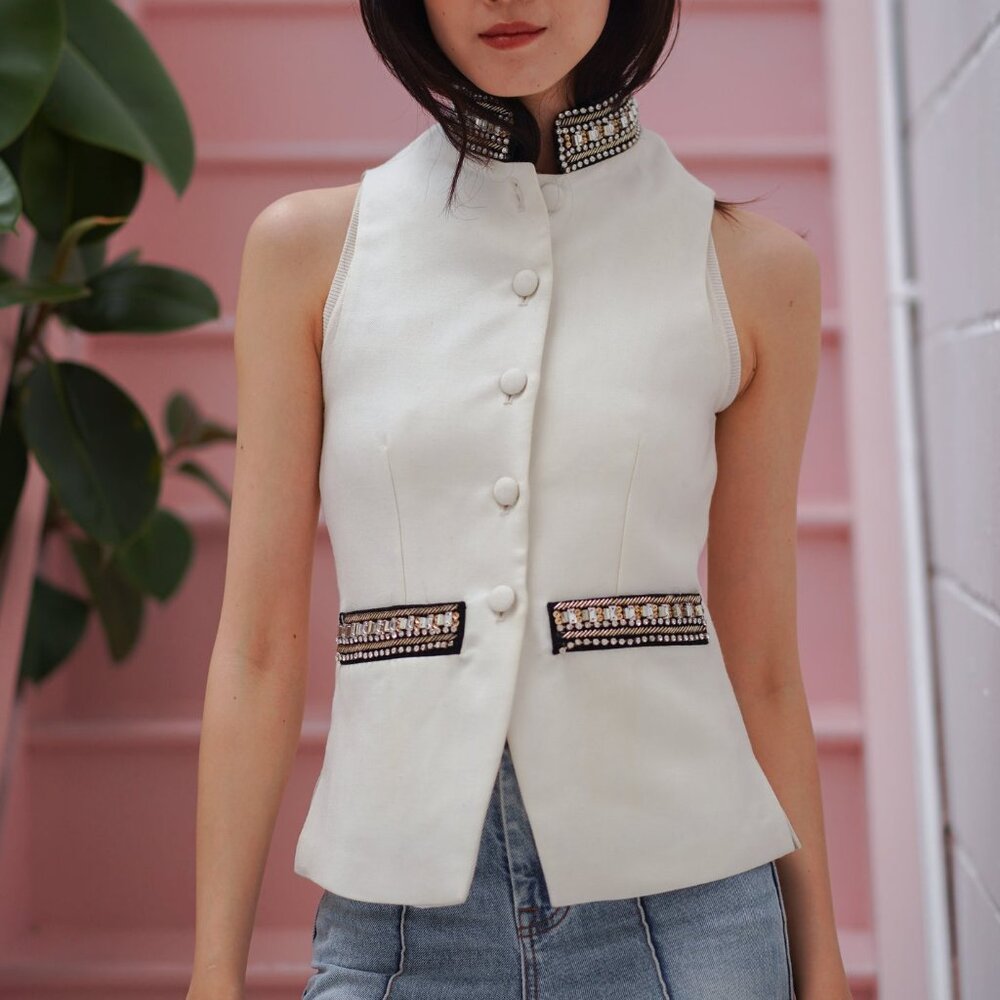 New Nadya Shah Jasmine Crystal Gilet